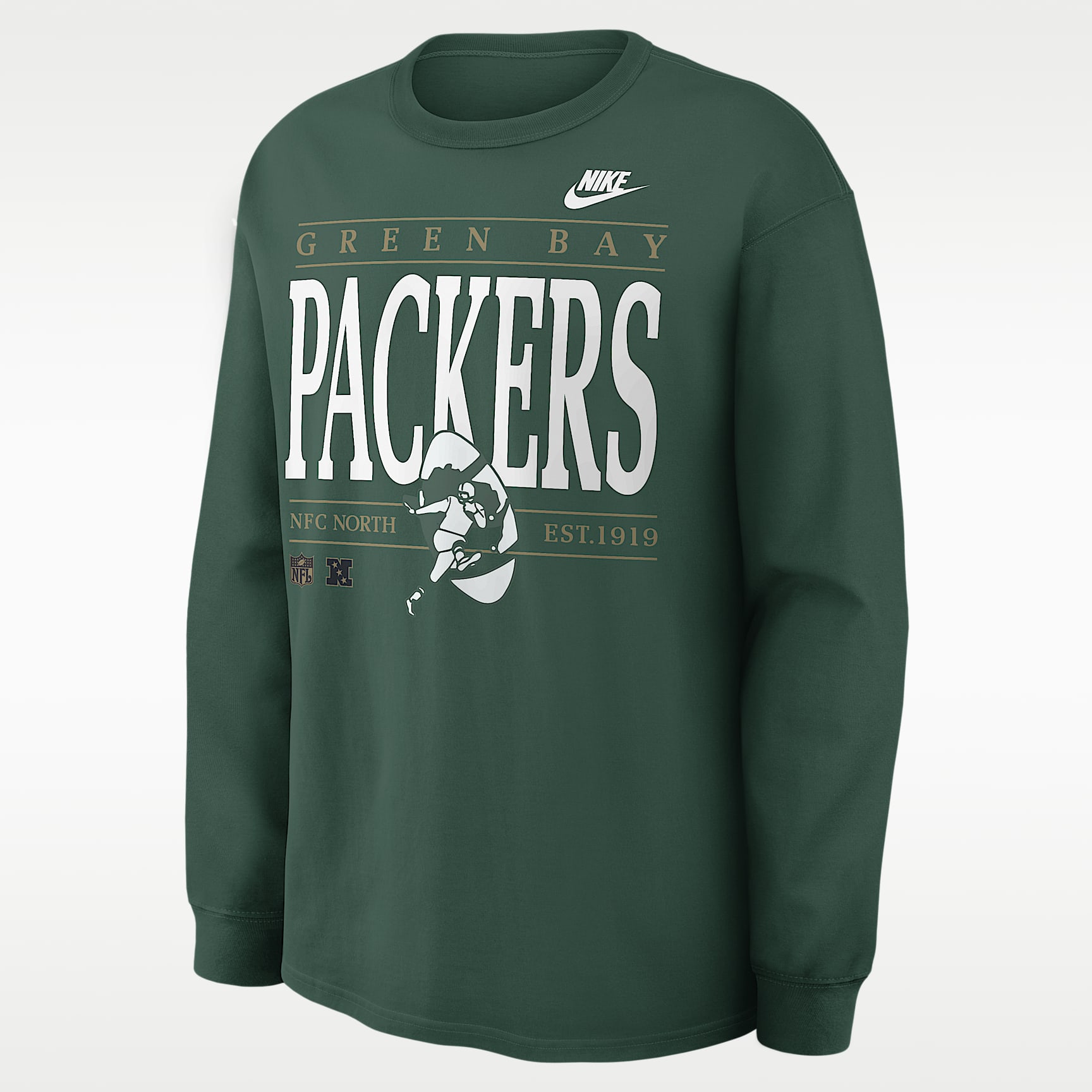 Green Bay Packers Rewind Max90 Men's Nike NFL Long-Sleeve T-Shirt